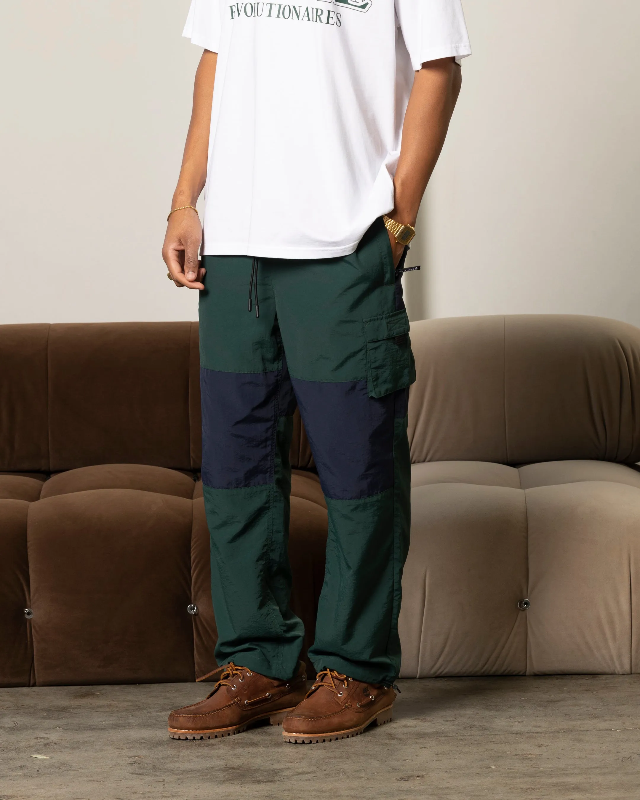 Carre Block Joggers Forest Green/Midnight Blue