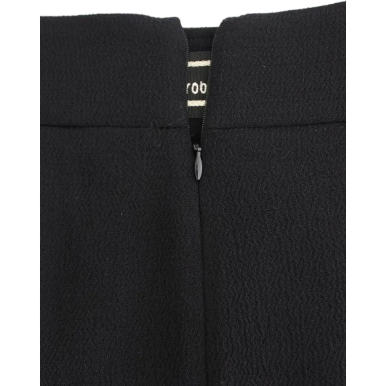 Cavalli Elegant Black Wool Pencil Skirt