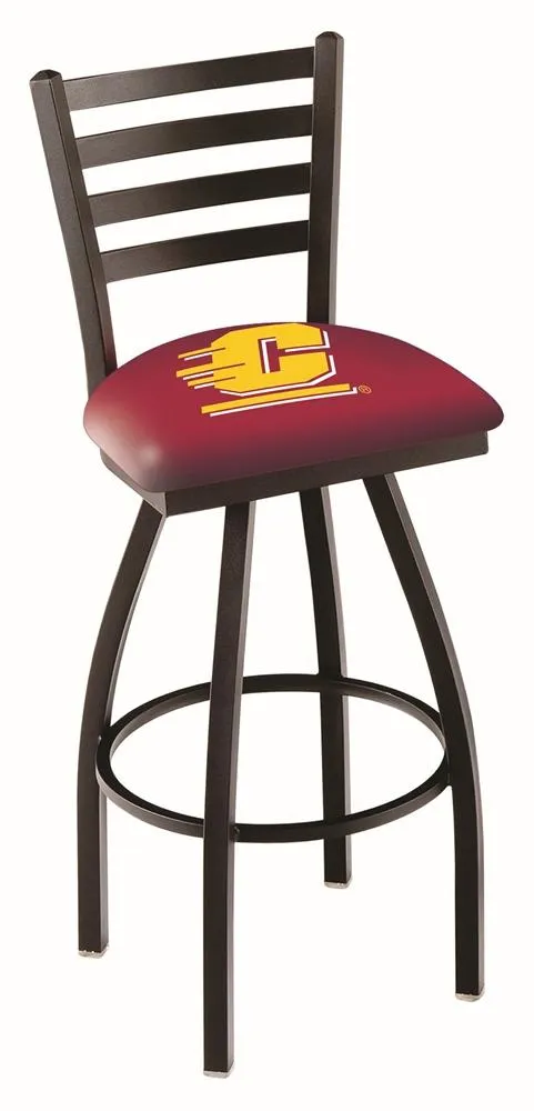 Central Michigan Chippewas HBS Ladder Back Swivel Bar Stool Seat Chair