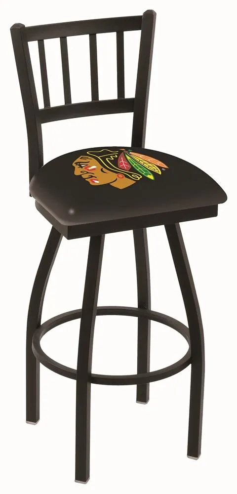 Chicago Blackhawks HBS "Jail" Back High Top Swivel Bar Stool Seat Chair