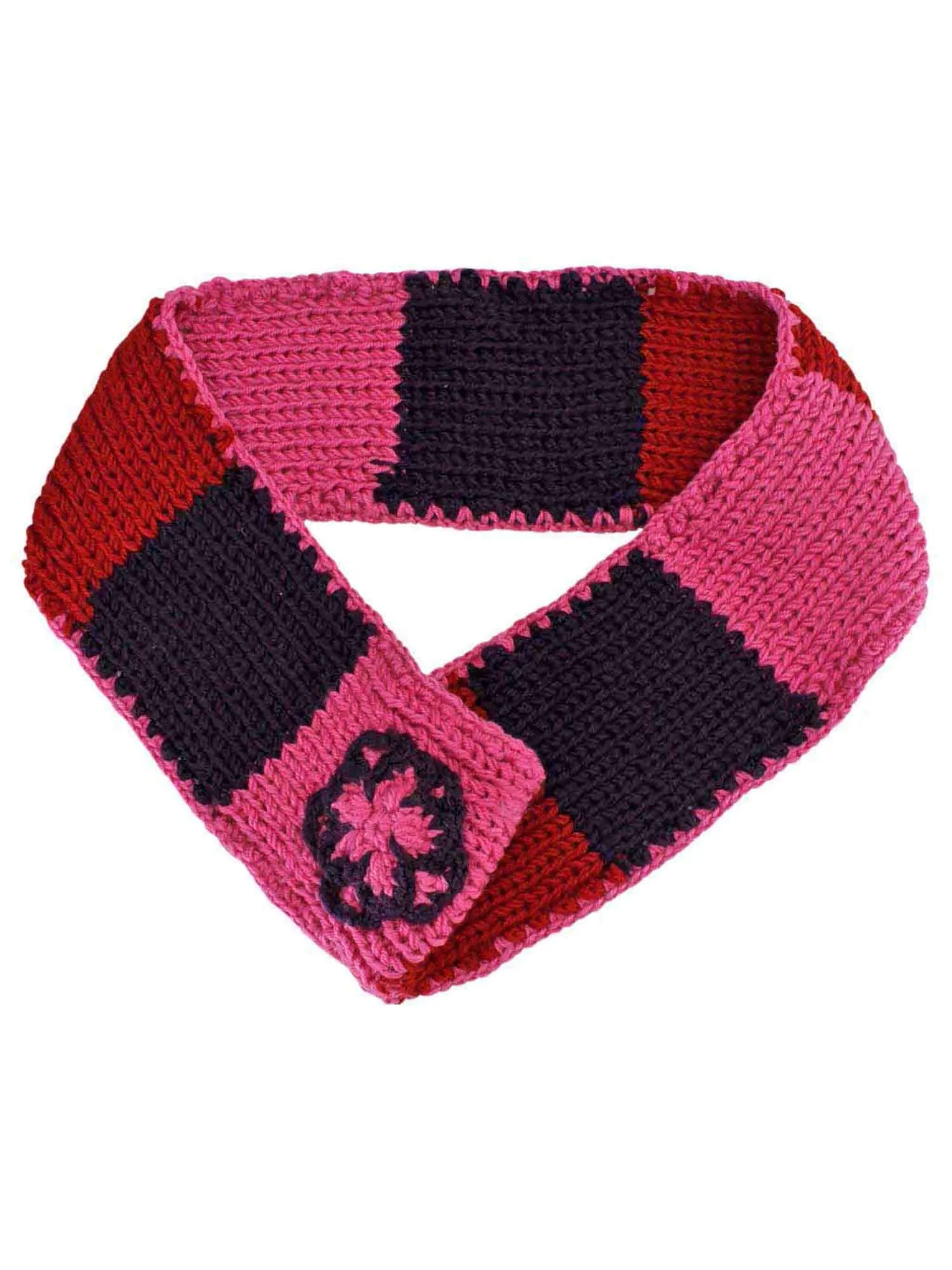 Color Block Knit Infinity Scarf