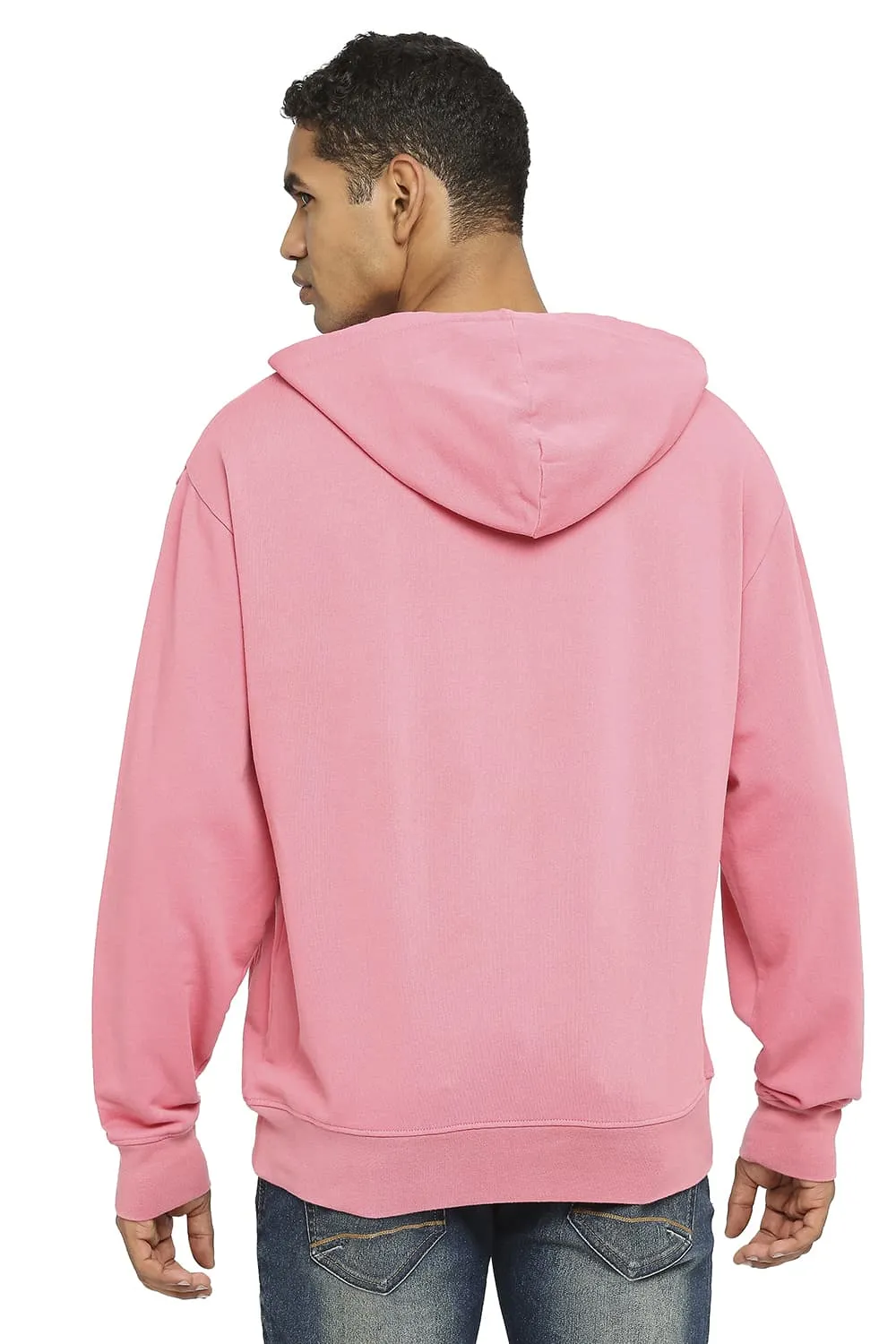 Comfort Fit Cotton Non Brushed Fleece Hood Pullover Sweatshirt