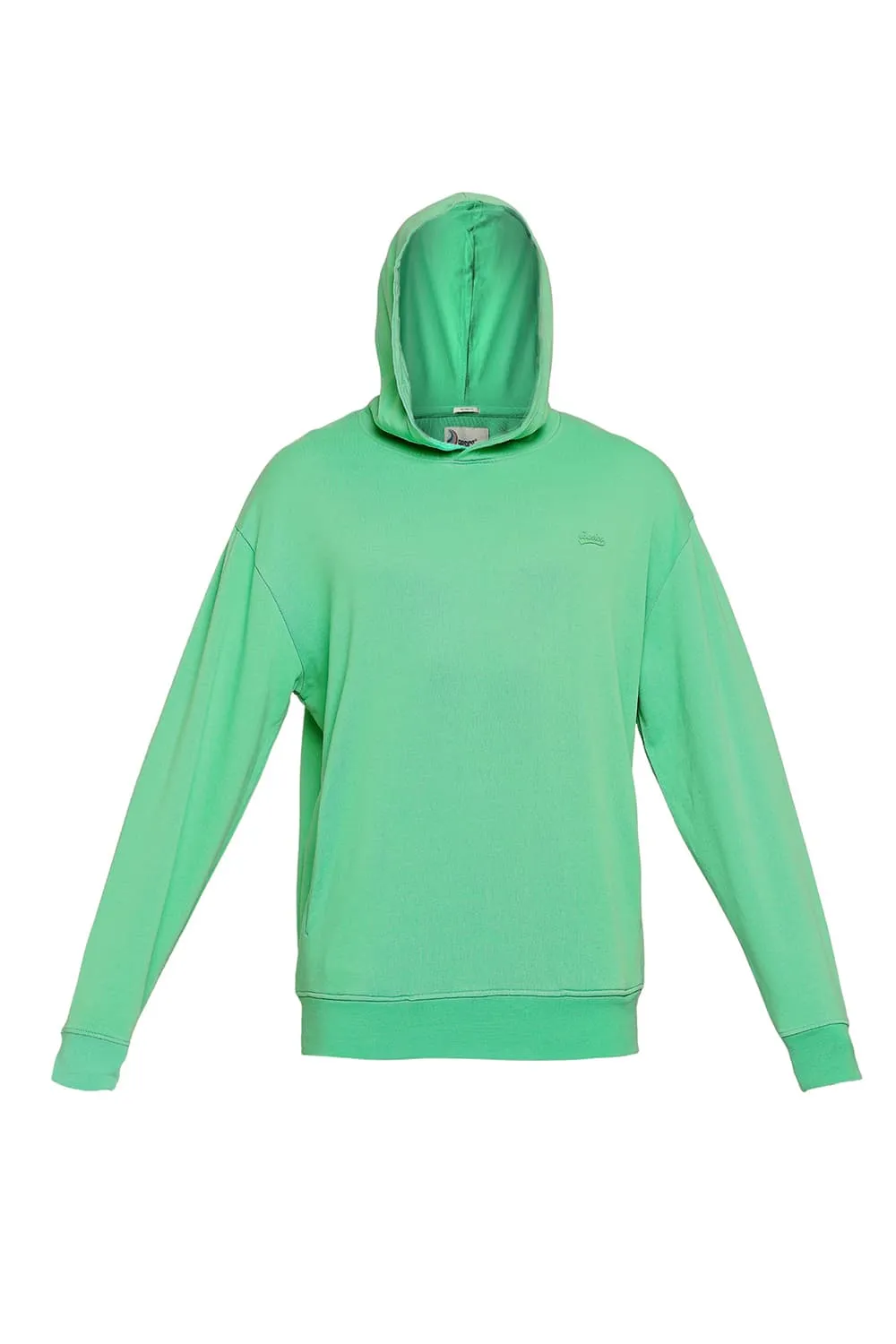 Comfort Fit Cotton Non Brushed Fleece Hood Pullover Sweatshirt