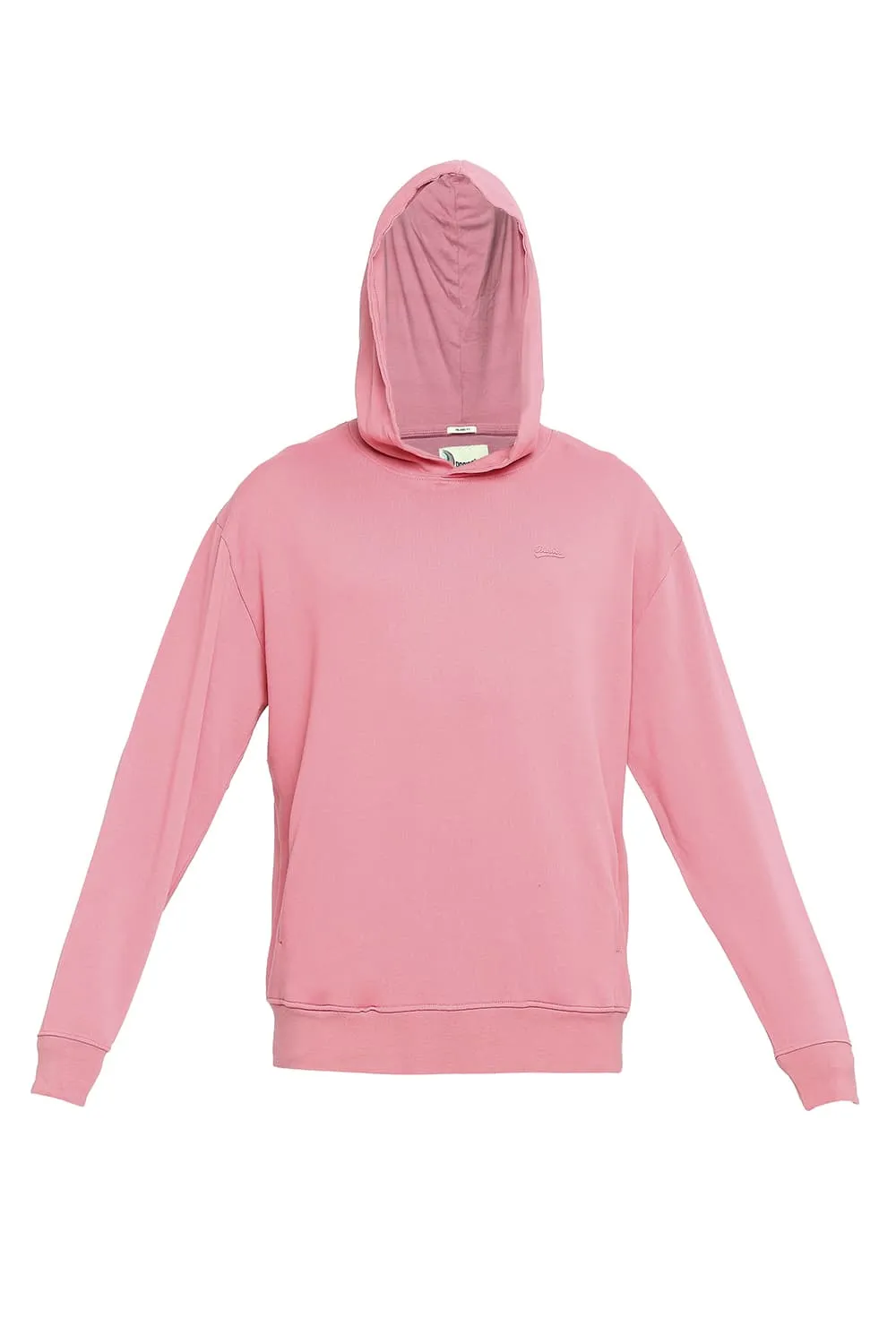 Comfort Fit Cotton Non Brushed Fleece Hood Pullover Sweatshirt