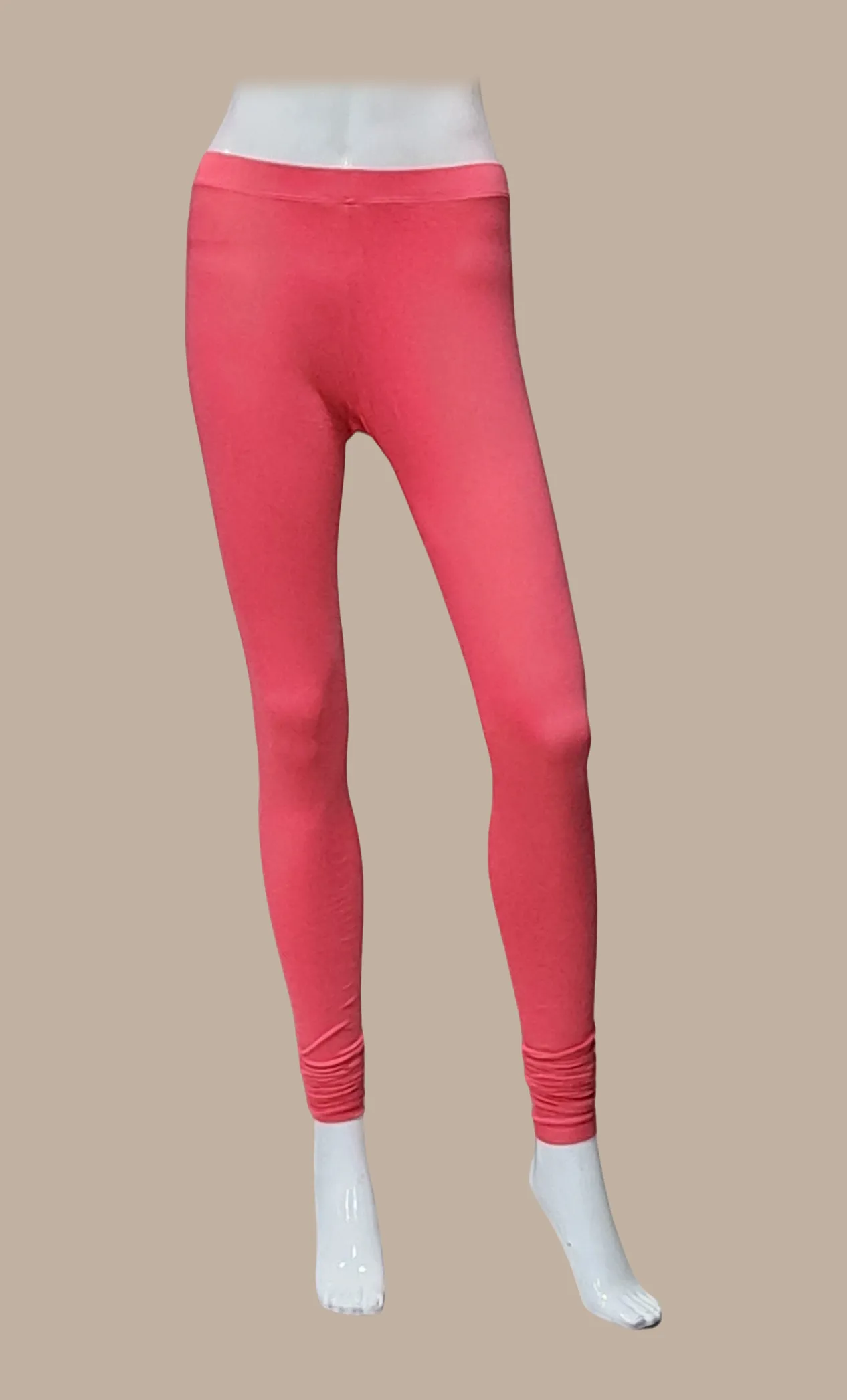 Coral Cotton Leggings