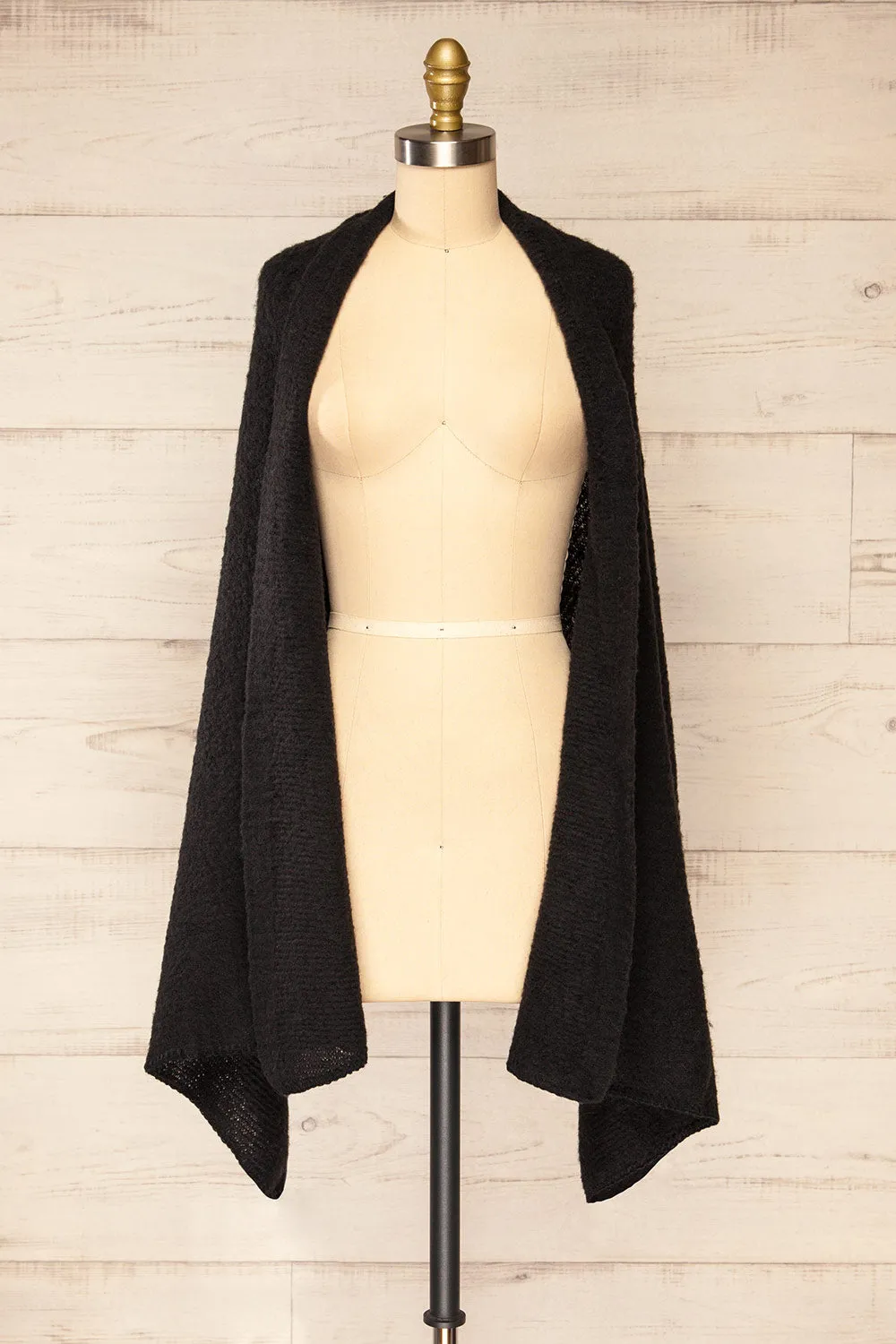 Cordova Black | Soft Knit Scarf