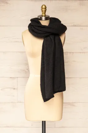 Cordova Black | Soft Knit Scarf