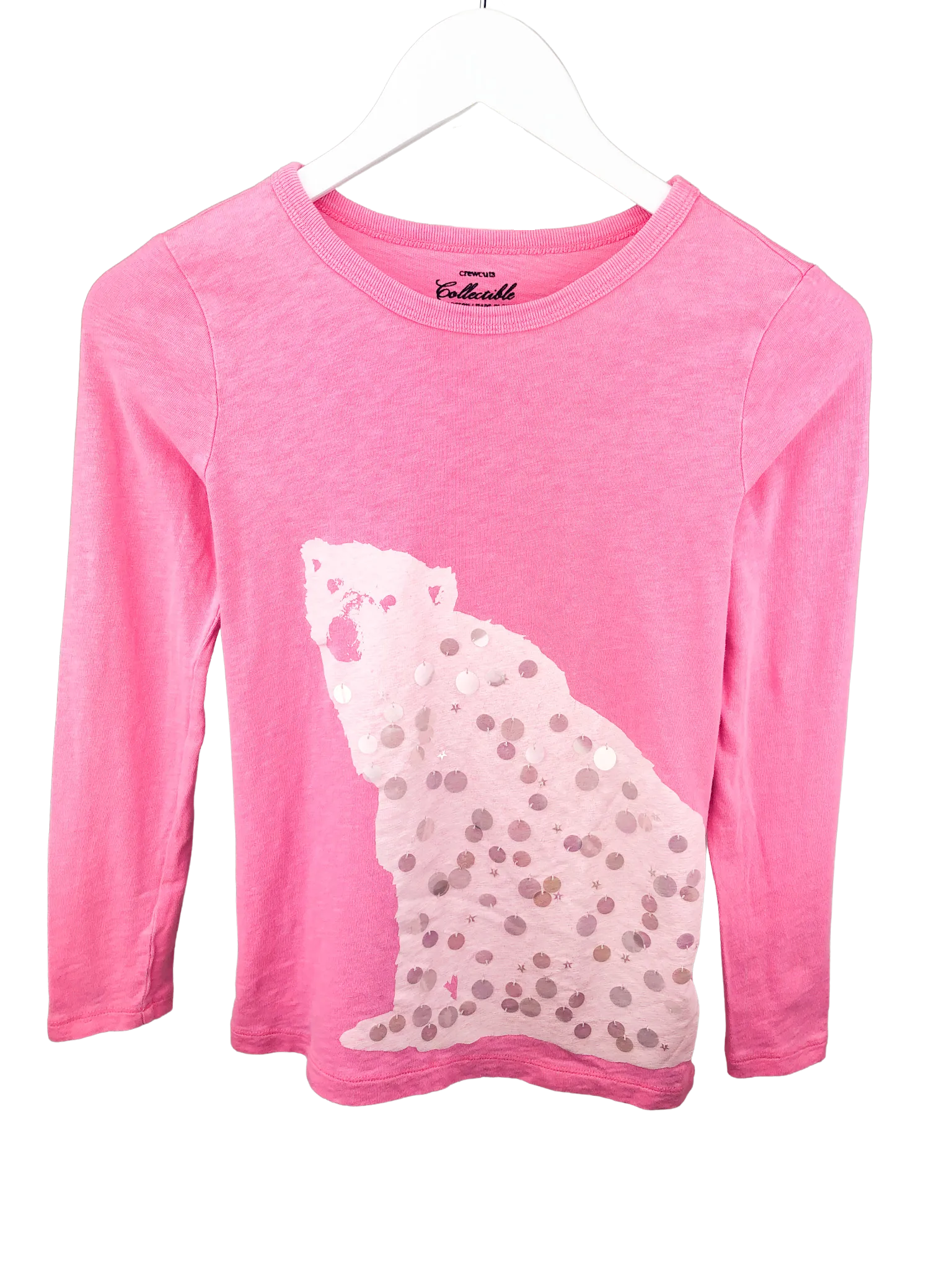 Crewcuts, Girls' Polar Bear Printed Tee, Hot Pink, Size 12