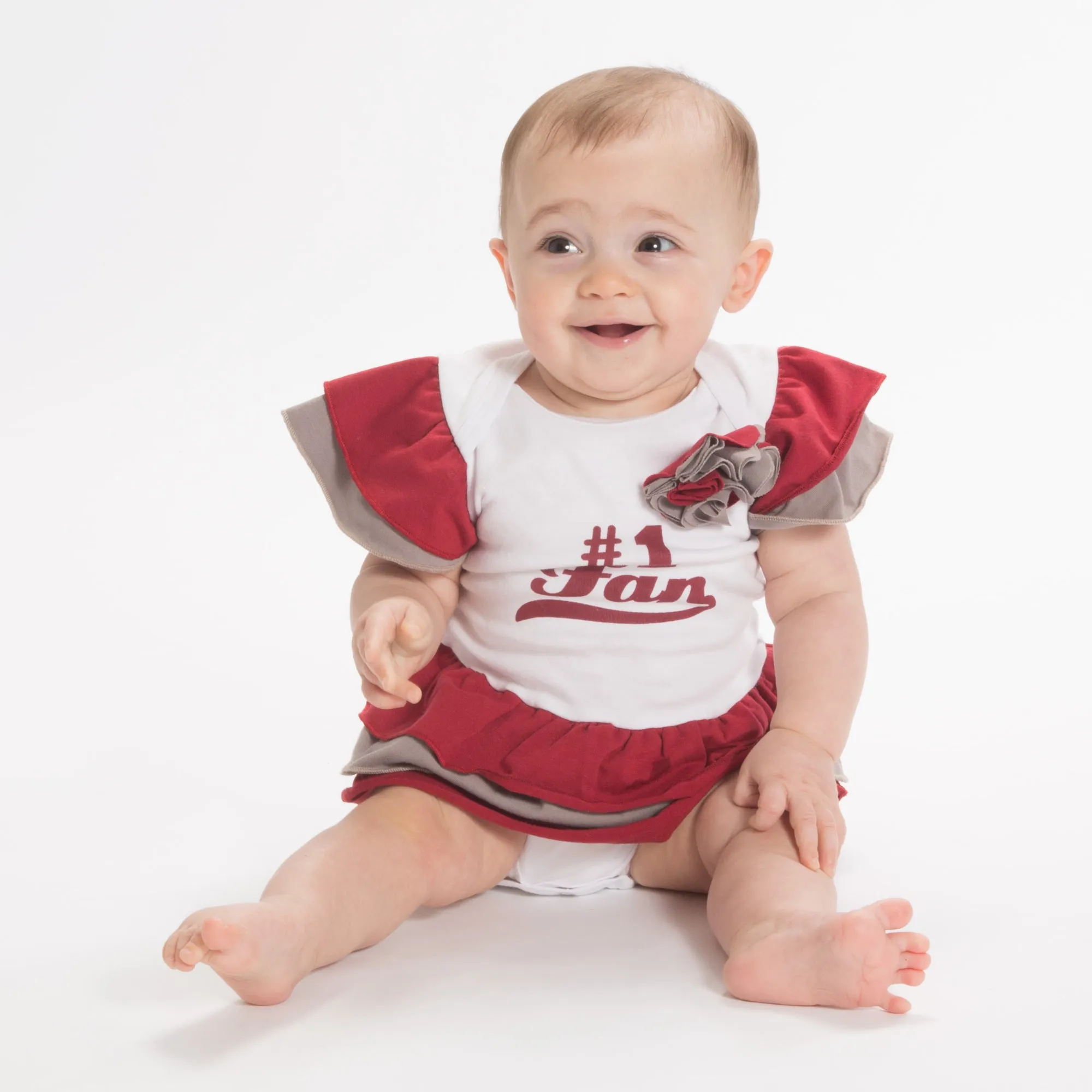 Crimson & Gray #1 Fan Onesie Dress