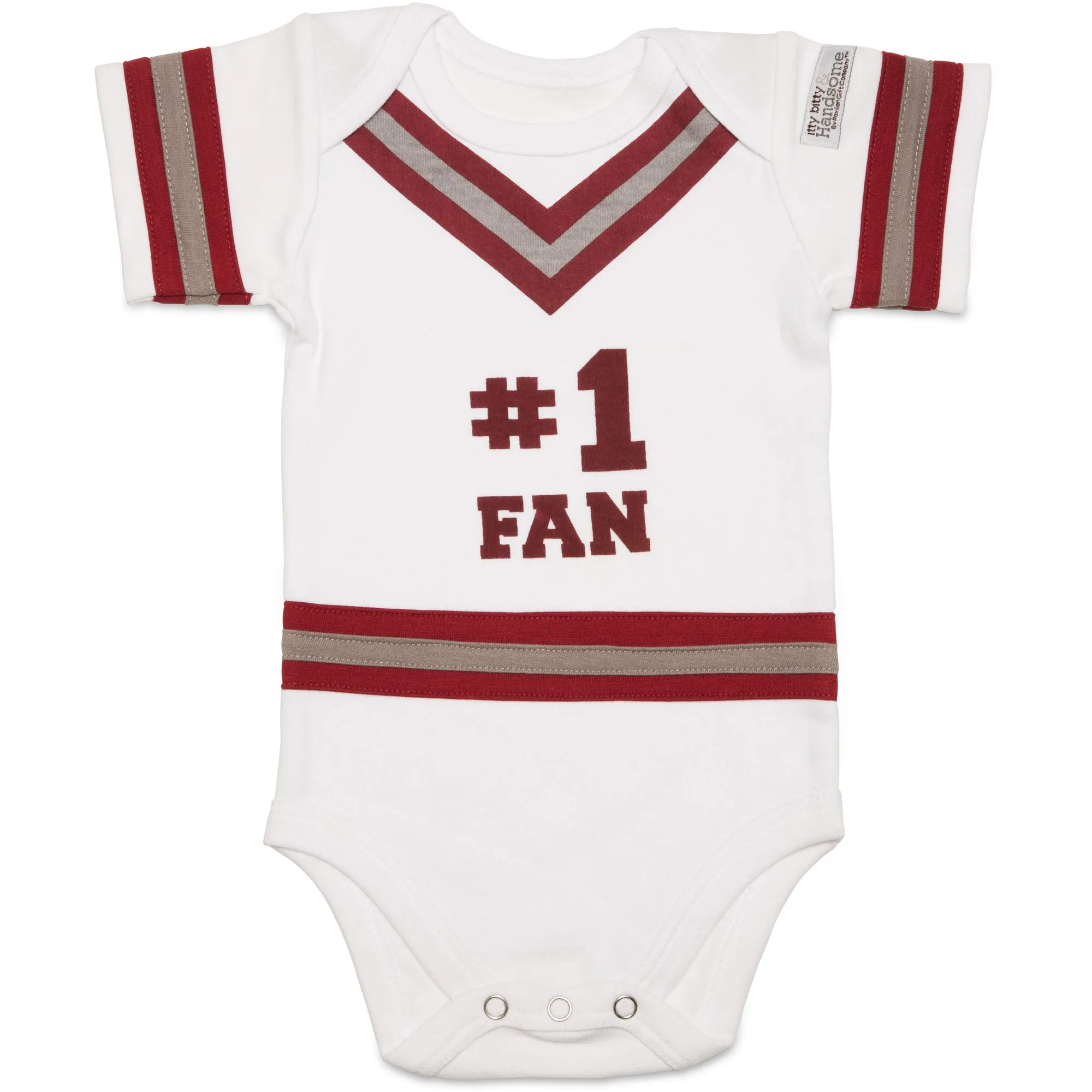 Crimson & Gray Infant Onesie