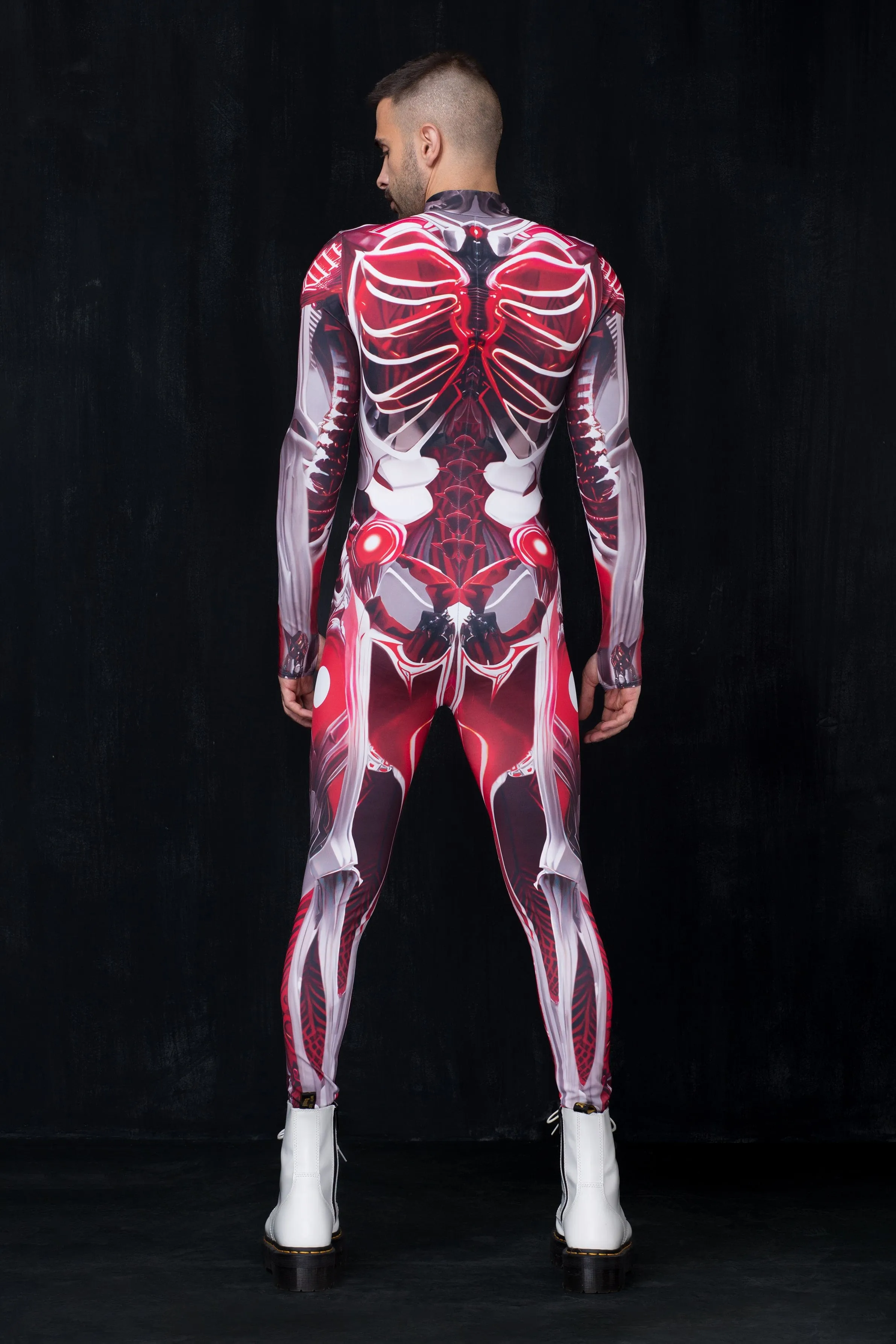 Crimson Skeleton Male Costume