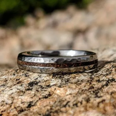 Dinosaur Bone Wedding Band Fossil Ring Made With Aerospace Grade Titanium Tyrannosaurus Rex T-Rex