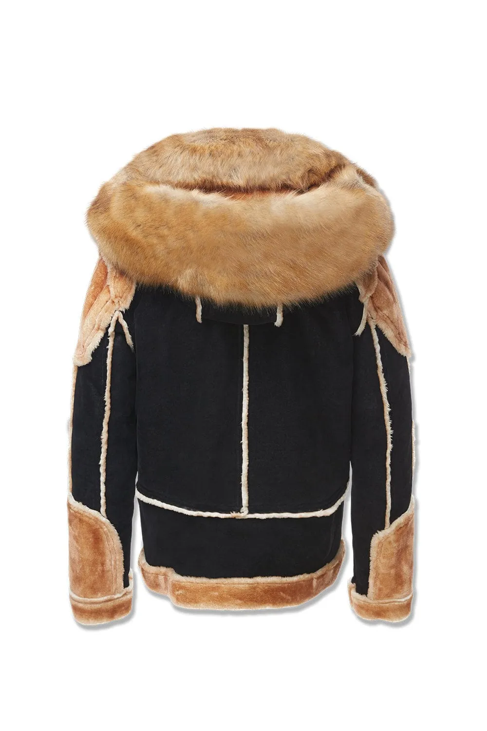 El Jefe Shearling Moto Jacket (Black Coffee)