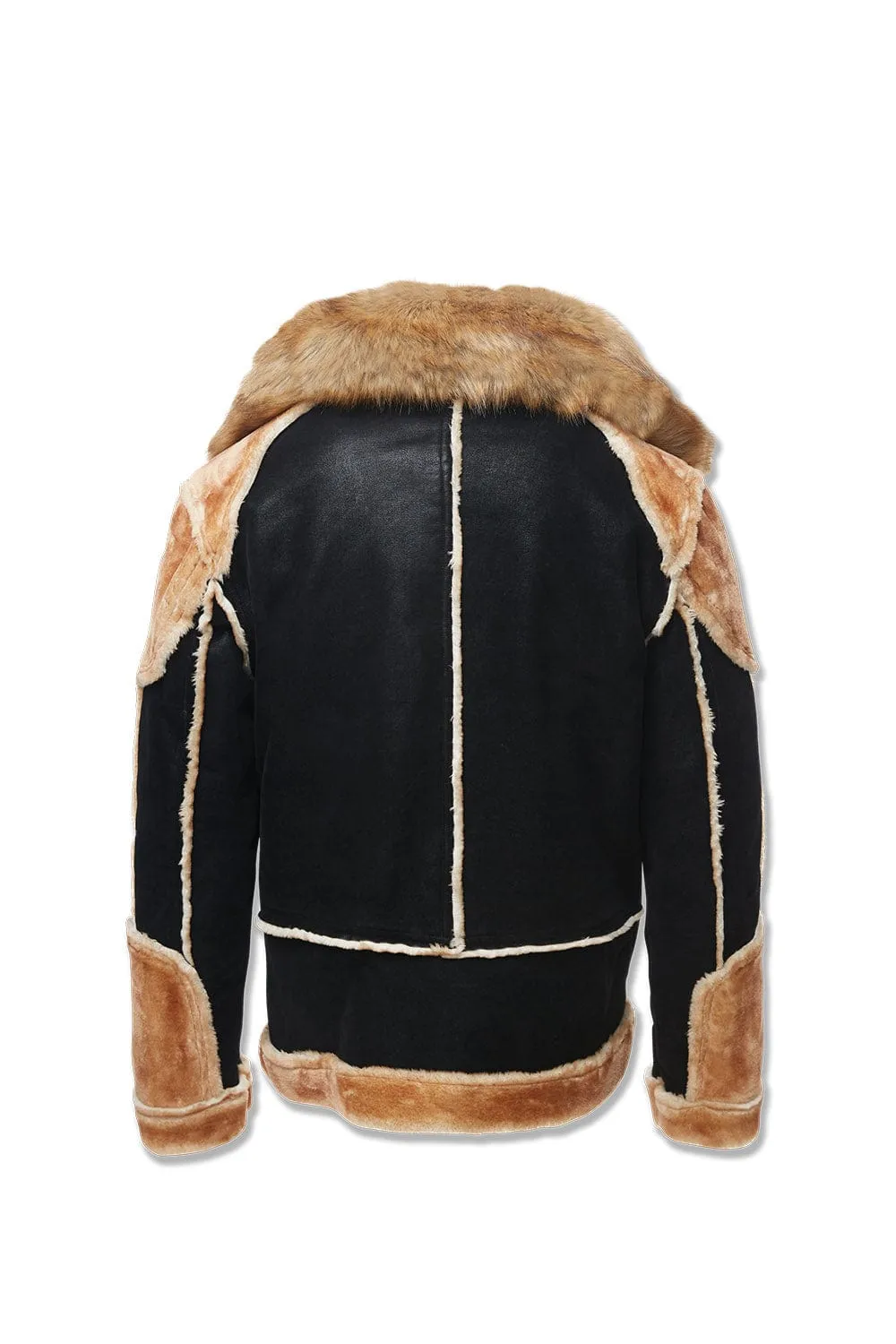 El Jefe Shearling Moto Jacket (Black Coffee)