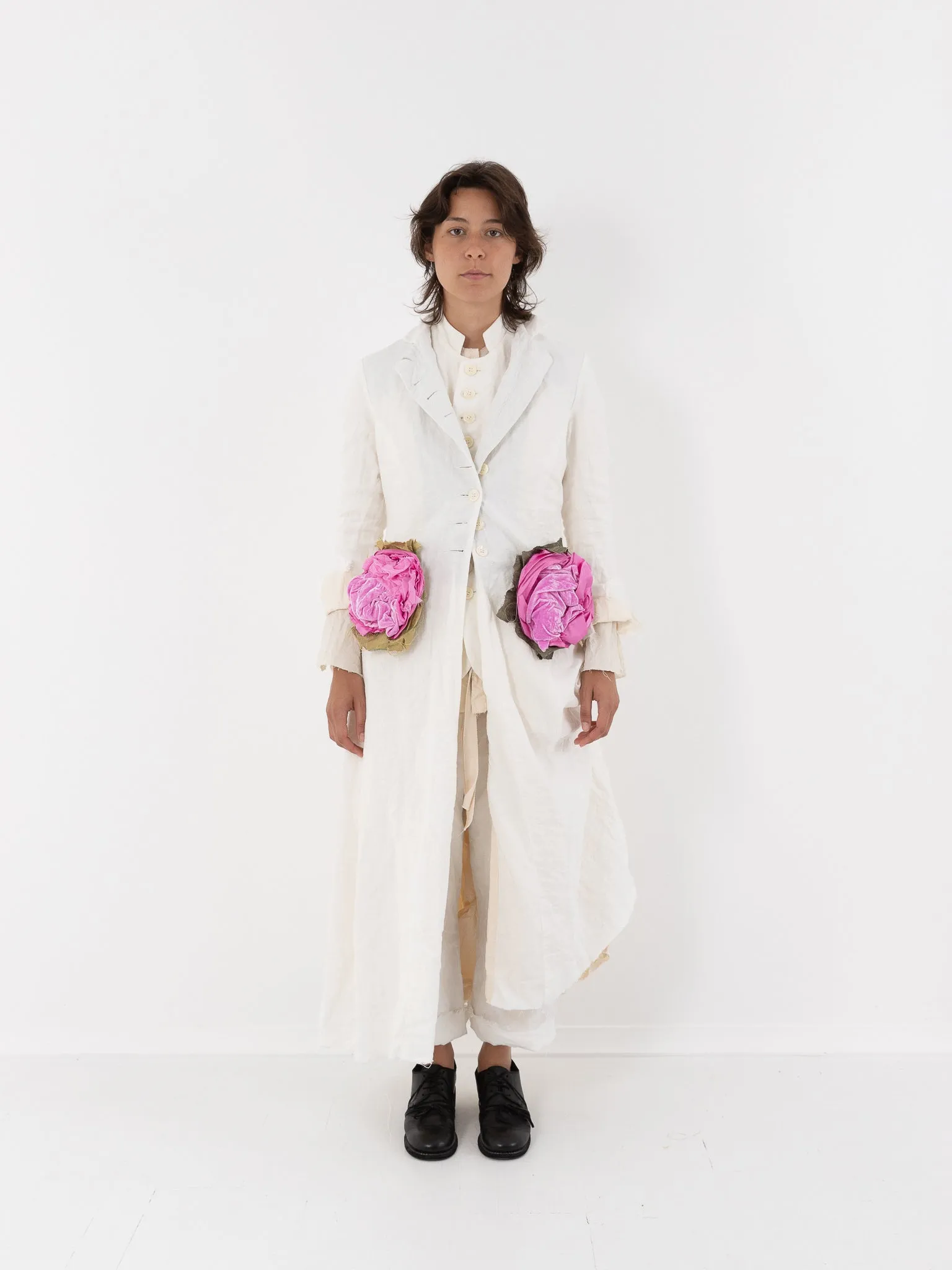 Elena Dawson Lunar Coat, White Linen