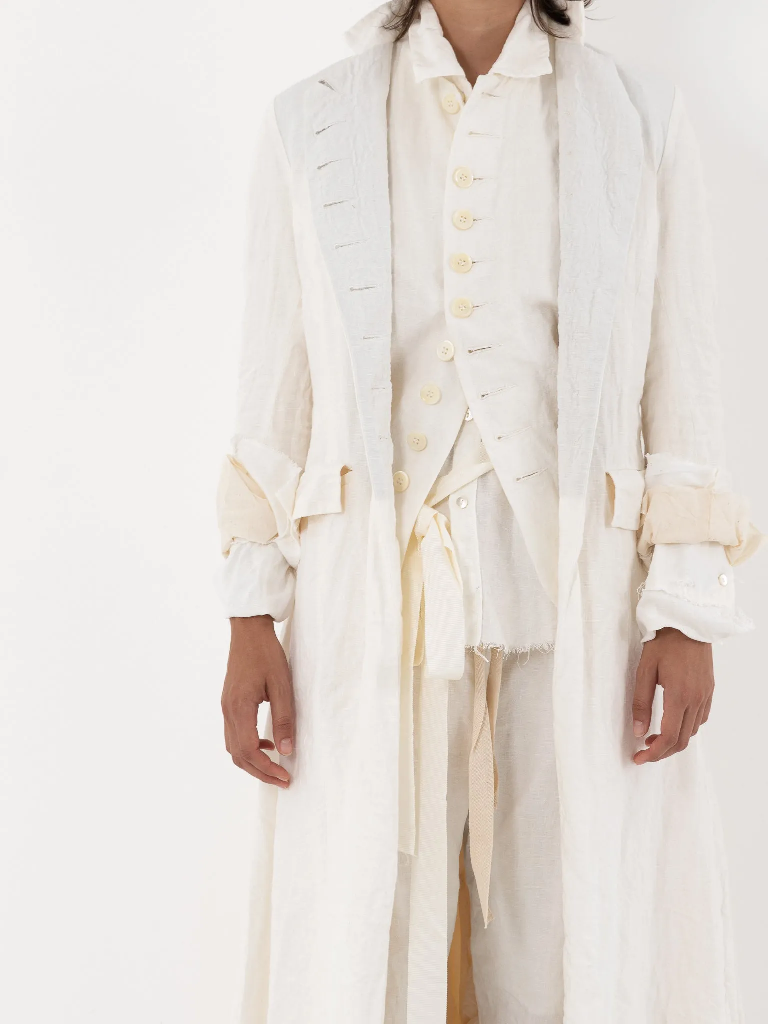 Elena Dawson Lunar Coat, White Linen