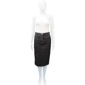 ELIE TAHARI DARK DENIM SKIRT