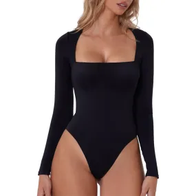 Eva - Sculpting bodysuit with elegant neckline