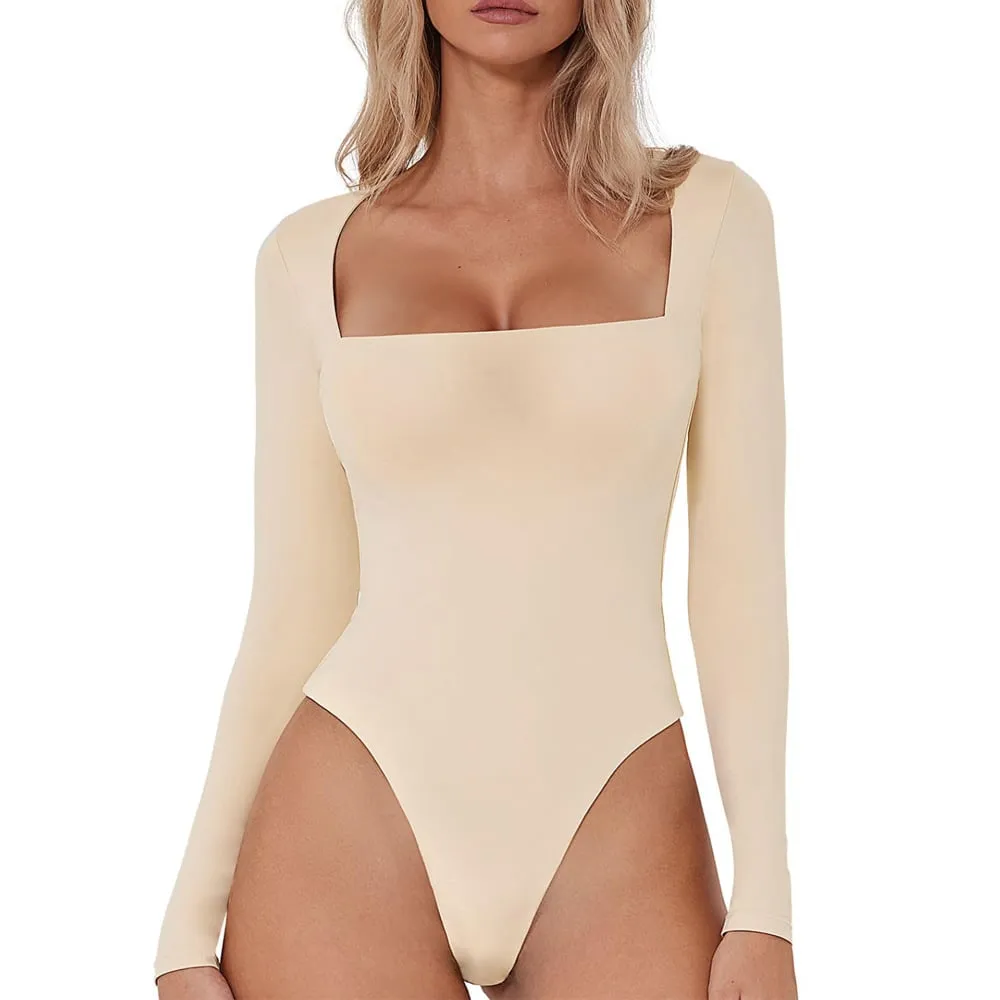 Eva - Sculpting bodysuit with elegant neckline