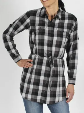 ExOfficio Womens Pocatello Plaid Tunic/Black - Closeout