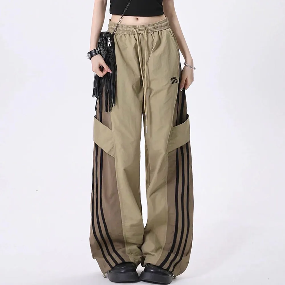 Fashionkova Blokette Style Cargo Stripe Pants