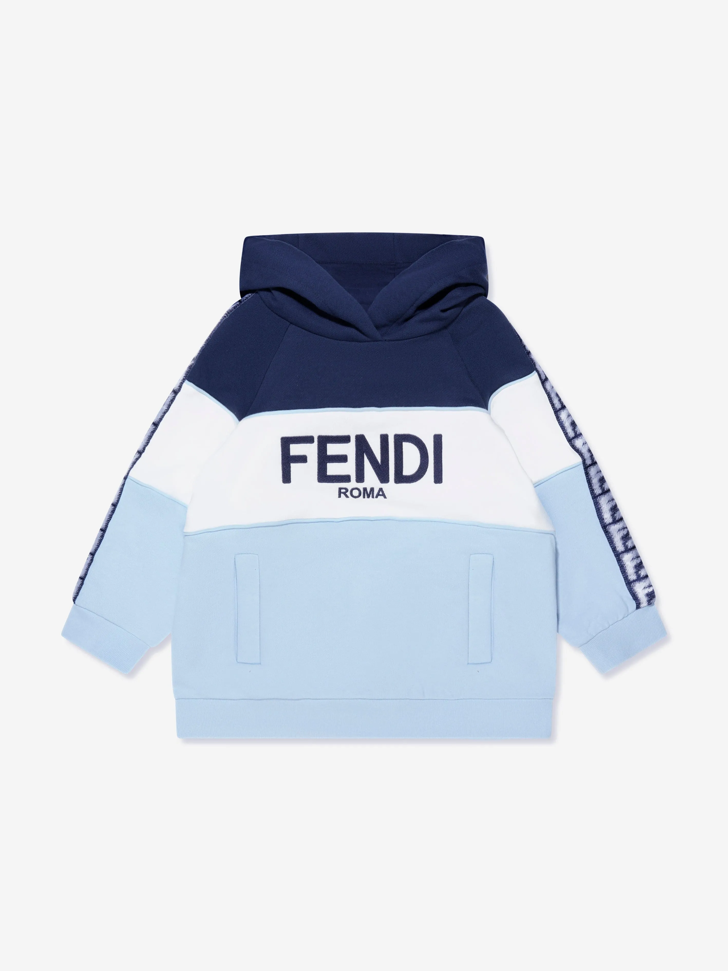 Fendi Boys Logo Hoodie in Blue