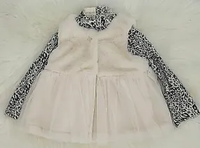 First Impressions Baby Girls 2-Pc. Faux-Fur Vest, Tulle-Hem Tunic, Size 24M