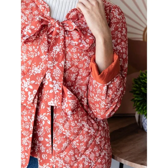 Floral Front Ribbon Jacket