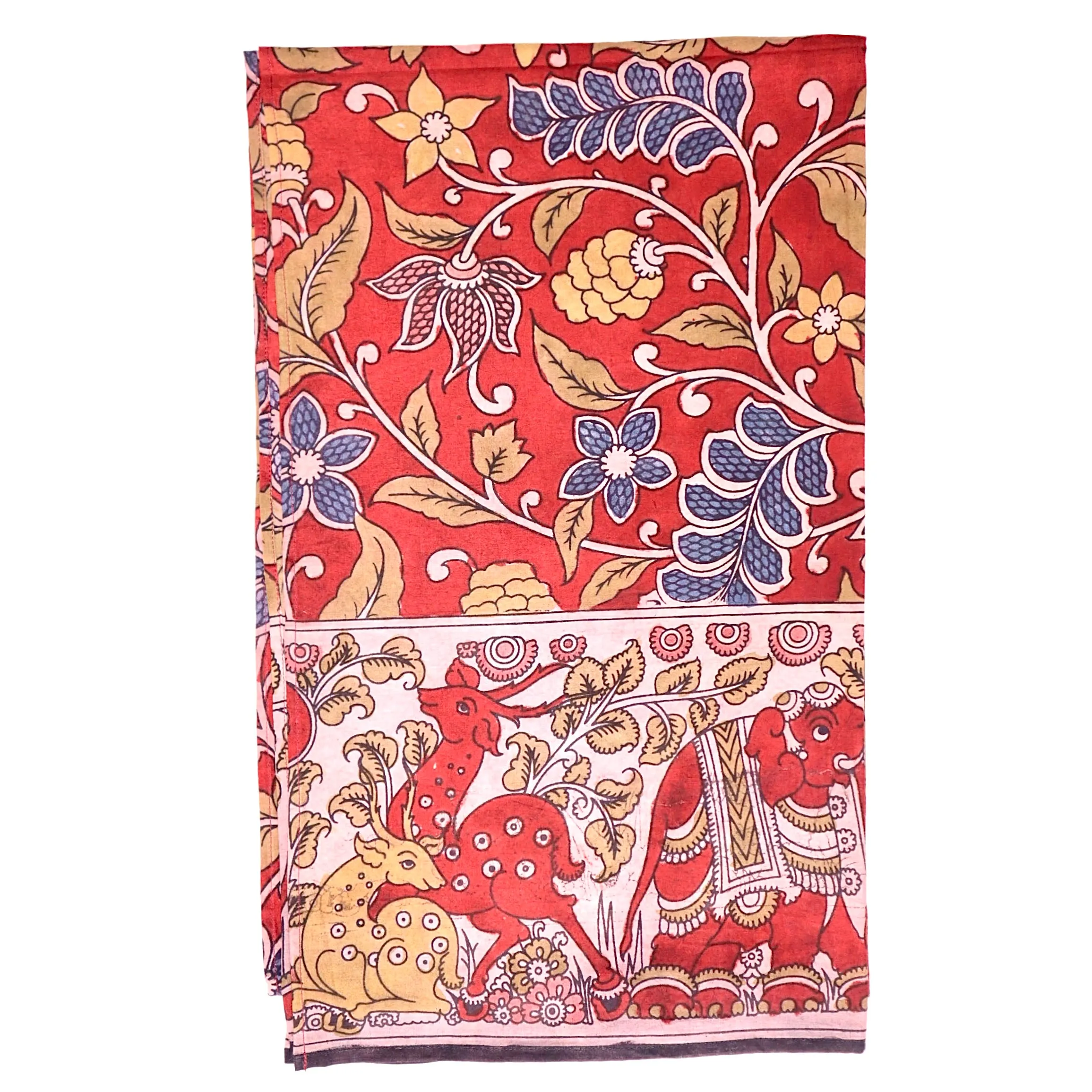 Floral Parade – Limited Edition Hand Painted Cotton Scarf(HS0007)