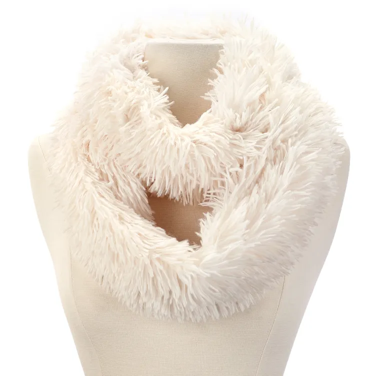 Fluffy Faux Fur Infinity Scarf