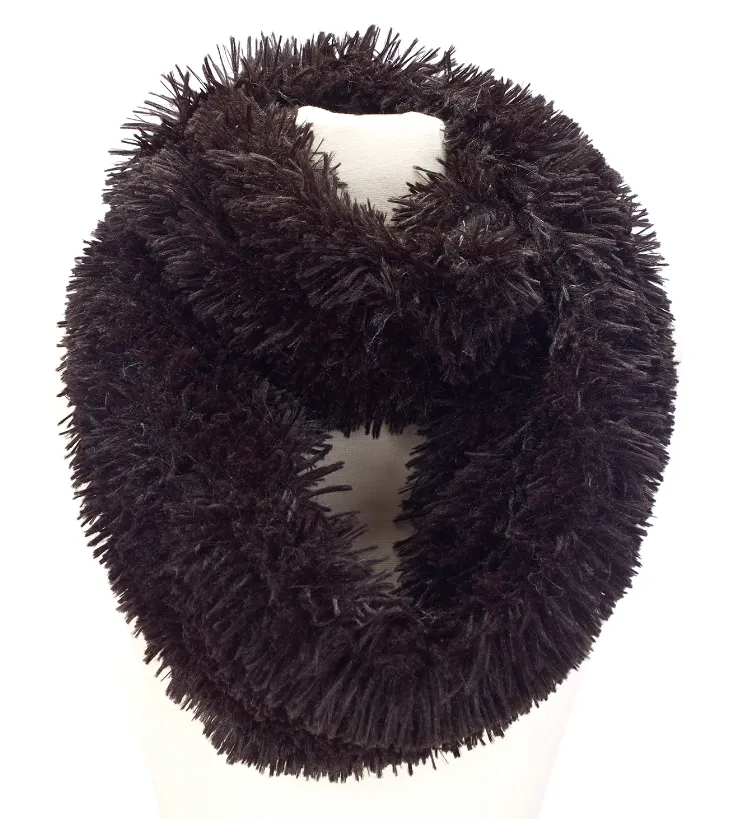 Fluffy Faux Fur Infinity Scarf