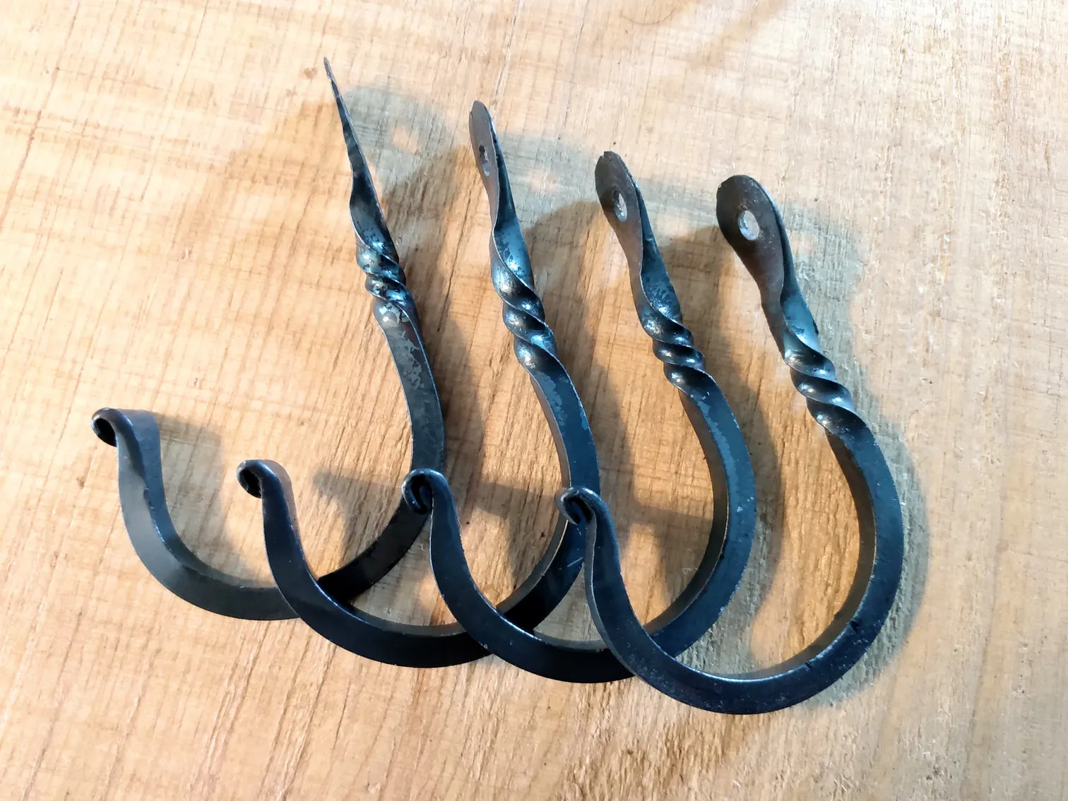 Forge-Twisted Wall Hooks