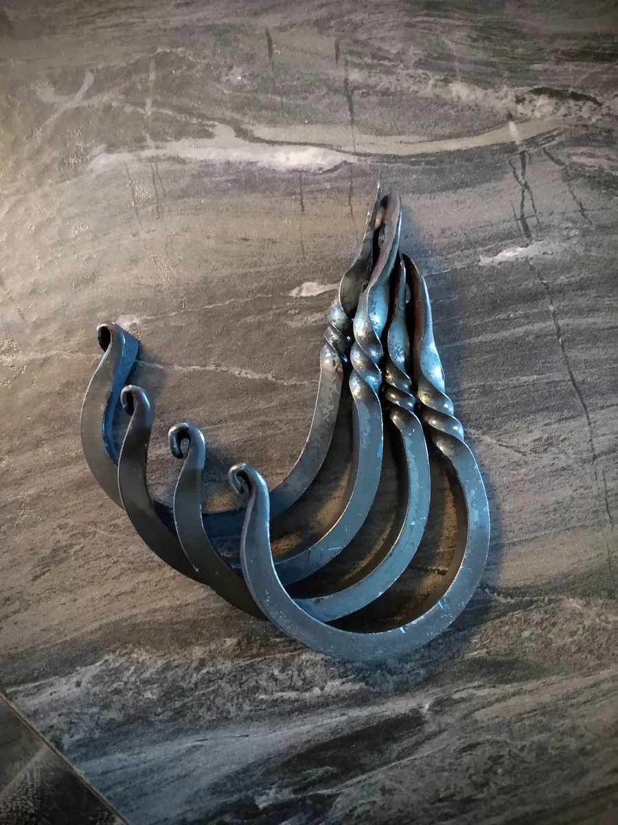 Forge-Twisted Wall Hooks