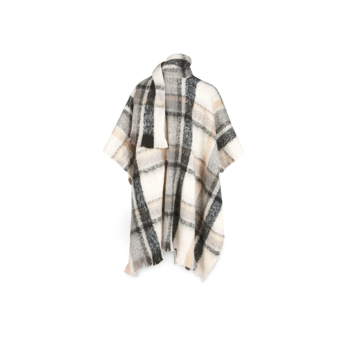 FSOR901 - Boucle Plaid Scarf Shawl