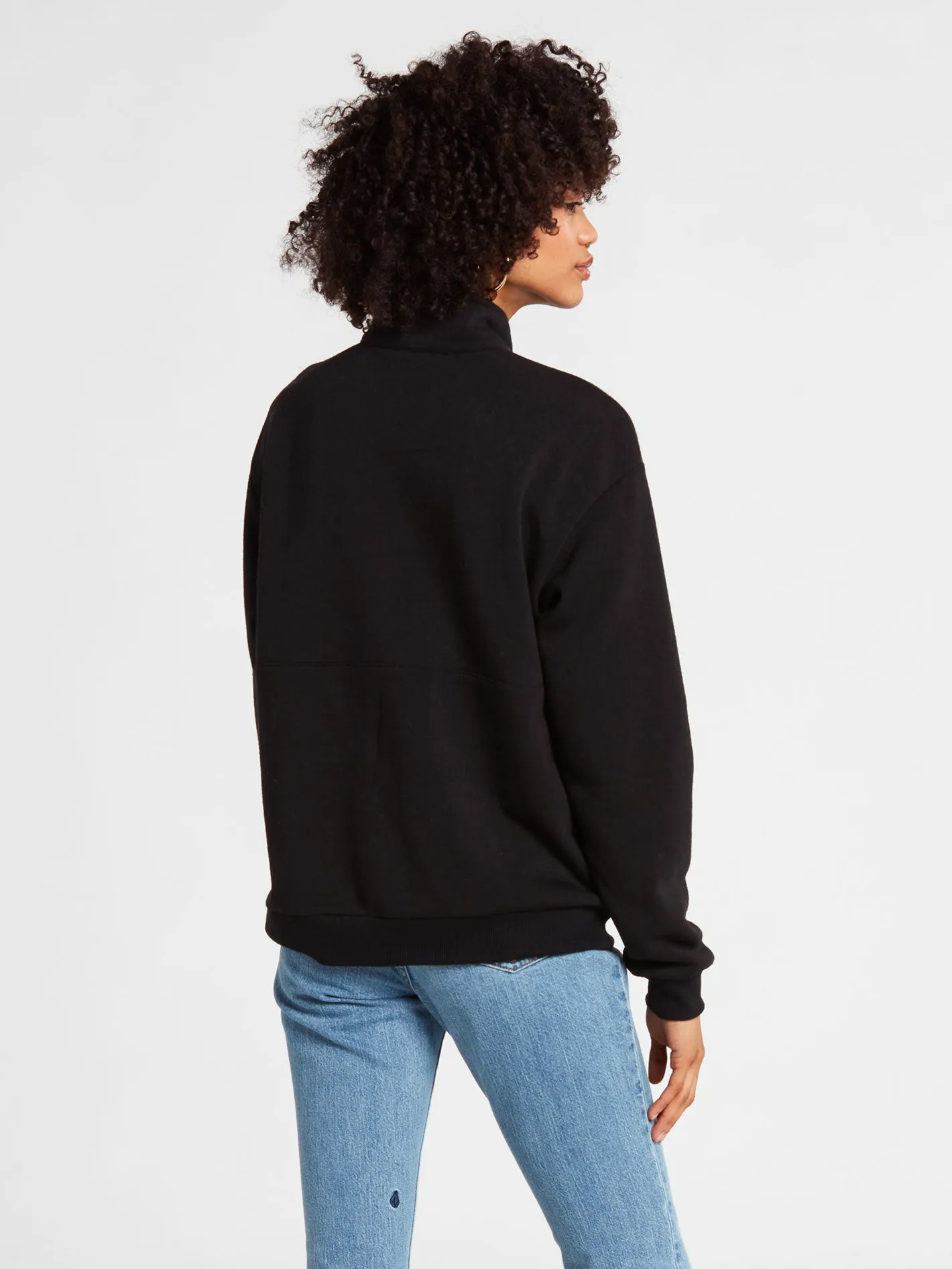 Getting Staxxed Mock Neck Sweatshirt - Black