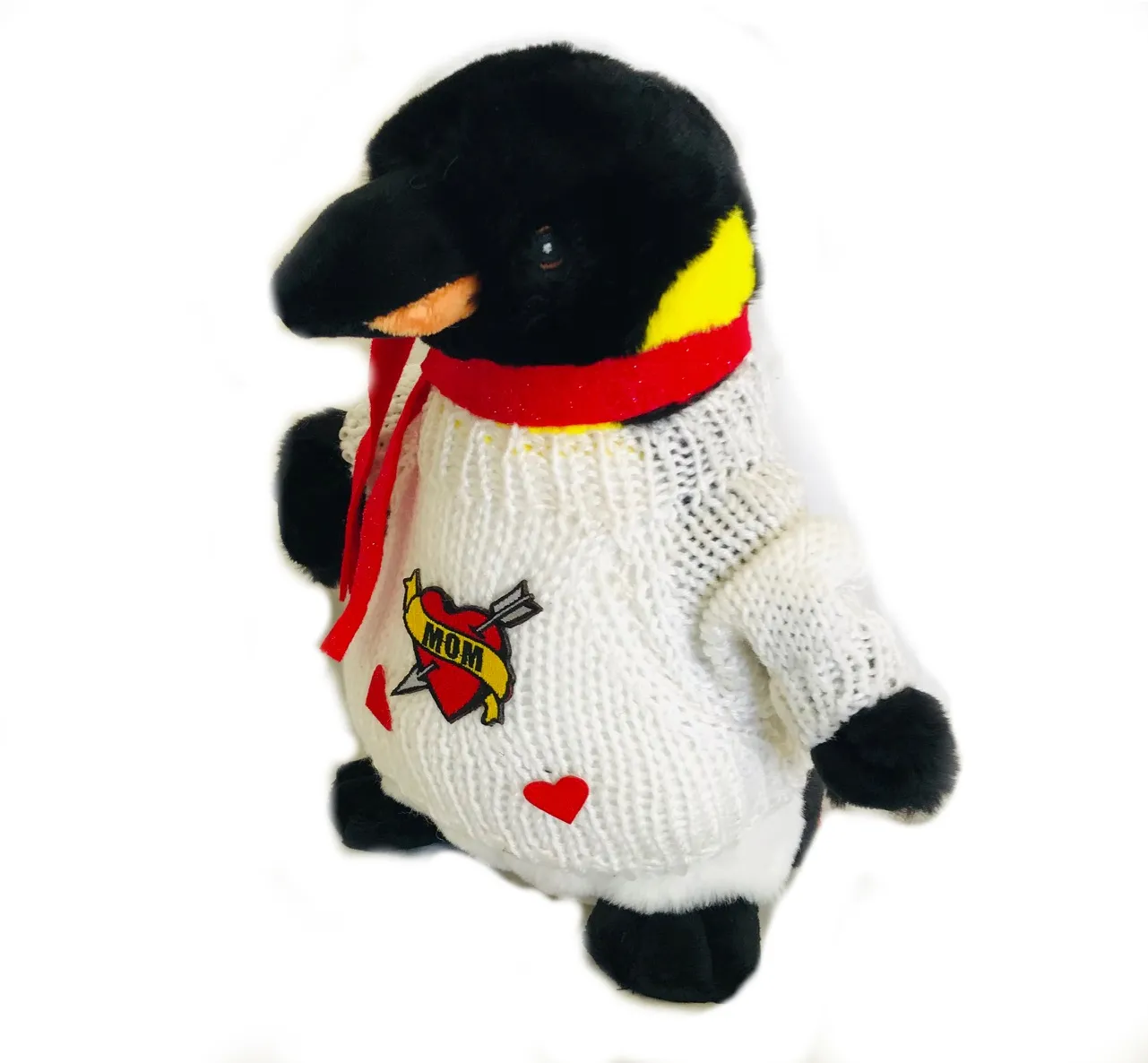 Happy Mother's Day I Love Mom Emperor Penguin Plush (10" Tall)