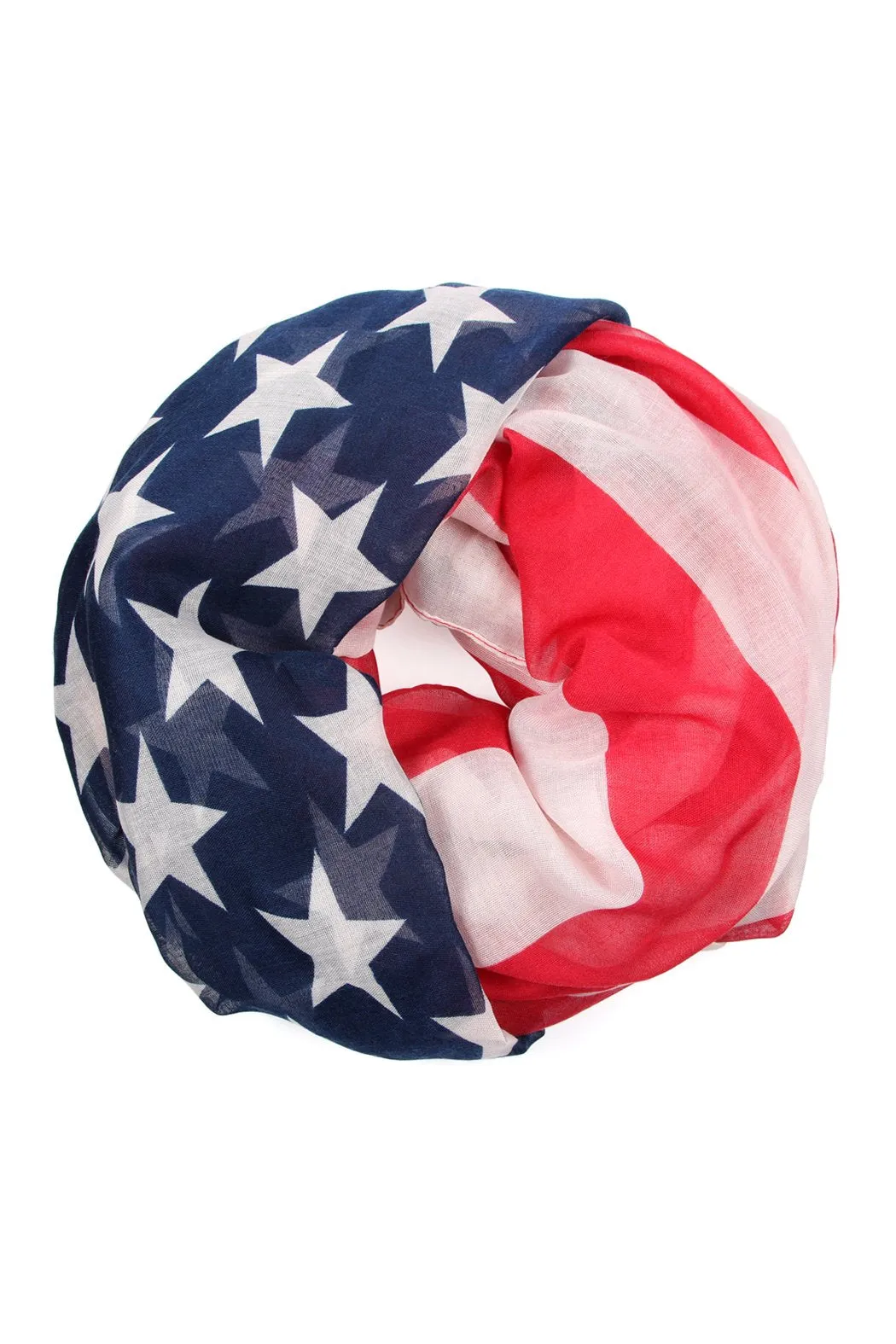 Hdf2486 -  American Flag Infinity Scarf