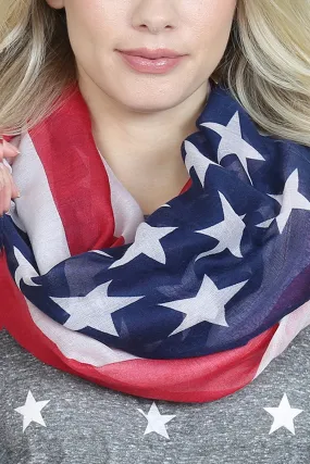 Hdf2486 -  American Flag Infinity Scarf