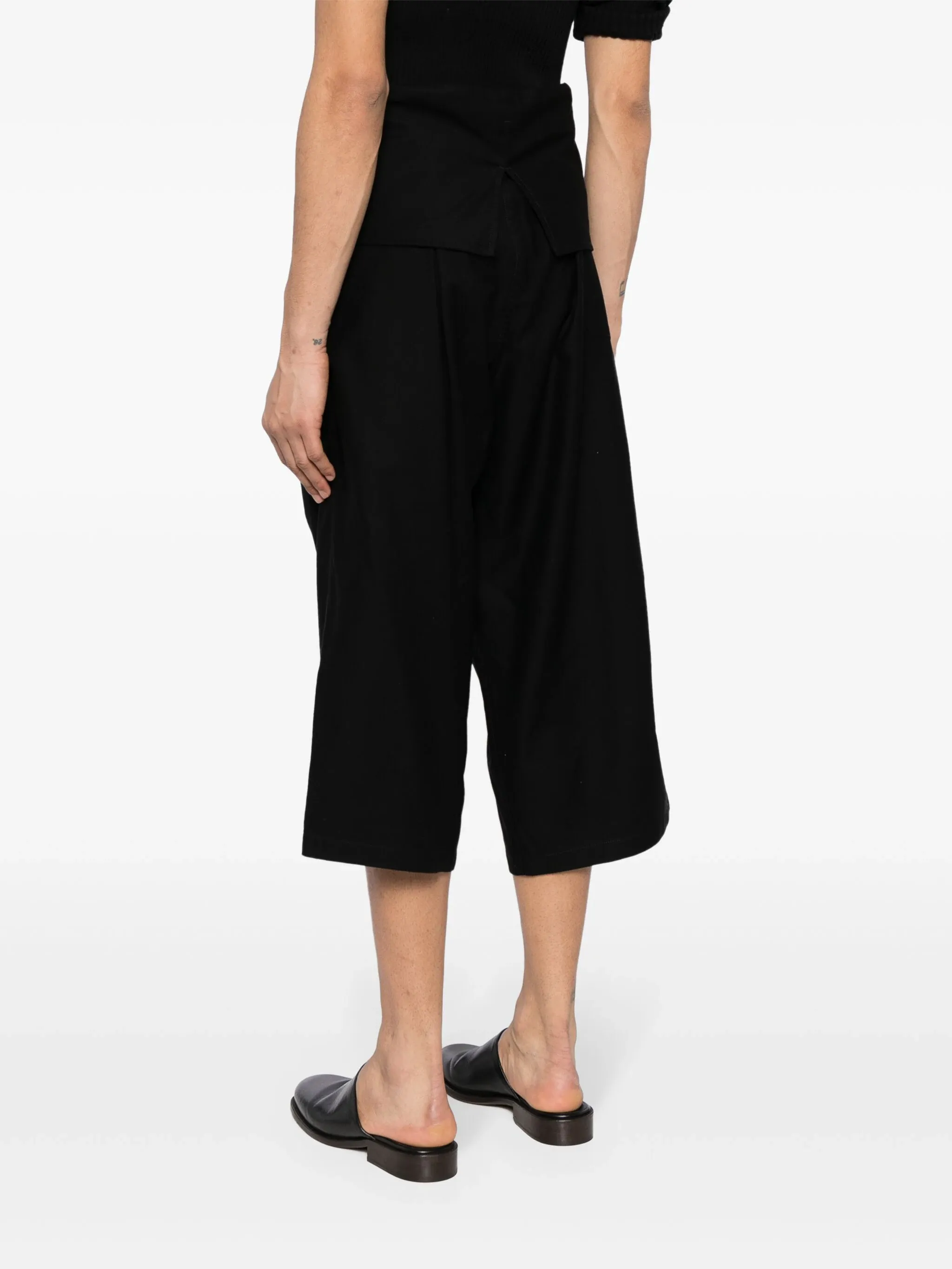 High-Waist Pants Wide Twill