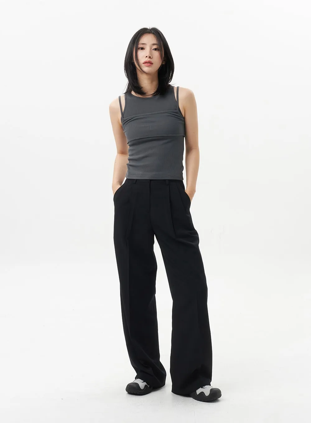 High Waist Tailored Pants OL312