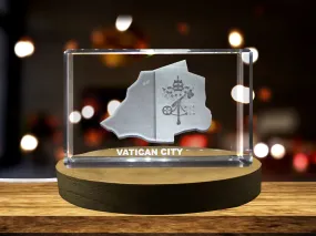 Holy See (Vatican City) 3D Engraved Crystal 3D Engraved Crystal Keepsake/Gift/Decor/Collectible/Souvenir