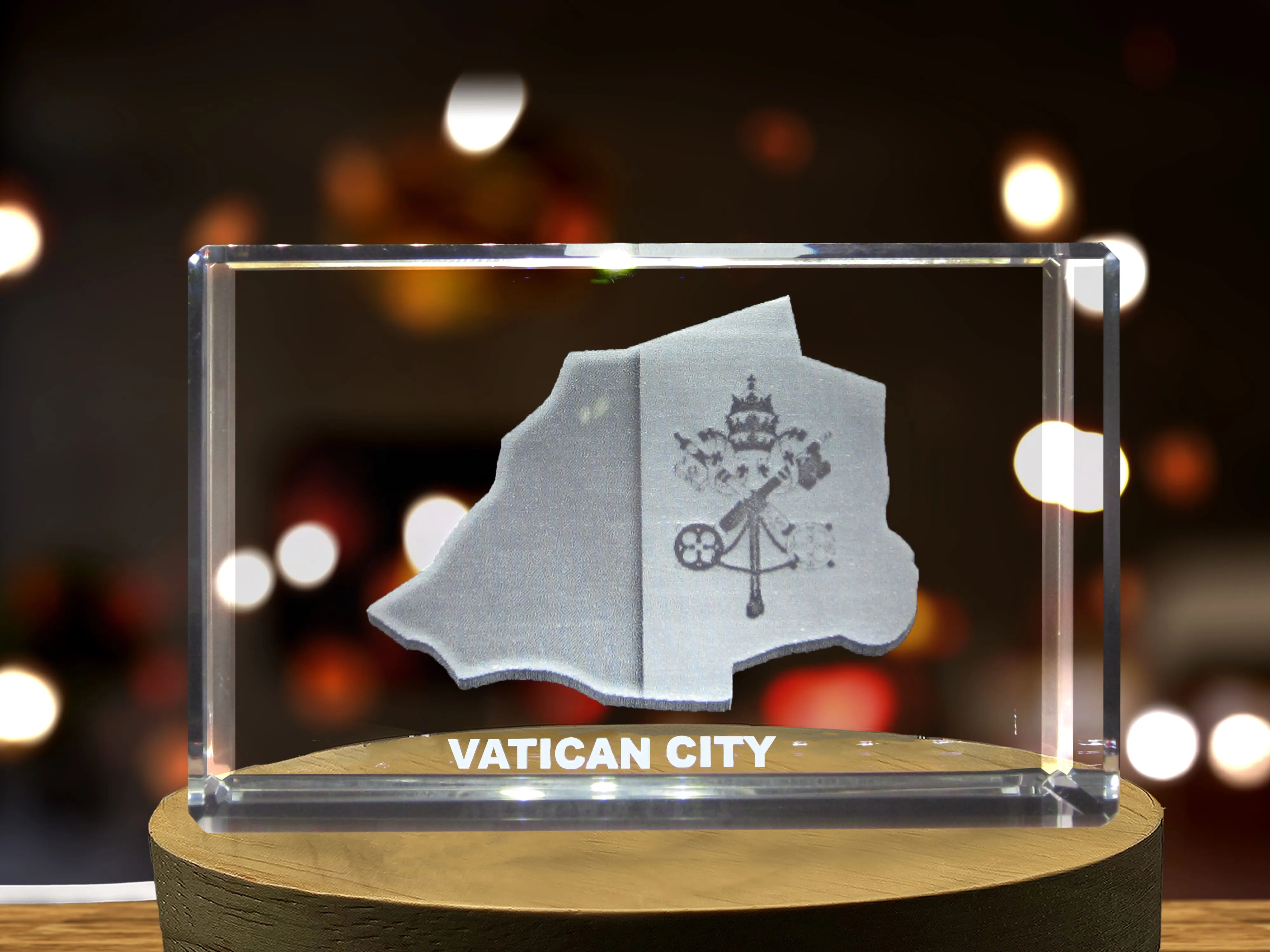 Holy See (Vatican City) 3D Engraved Crystal 3D Engraved Crystal Keepsake/Gift/Decor/Collectible/Souvenir