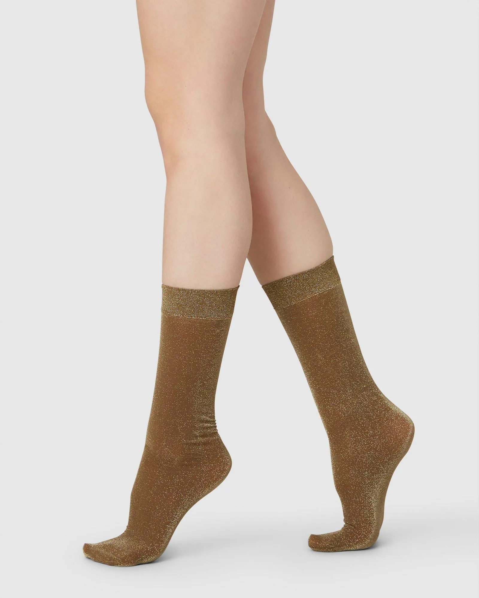 Ines Shimmery Socks Taupe