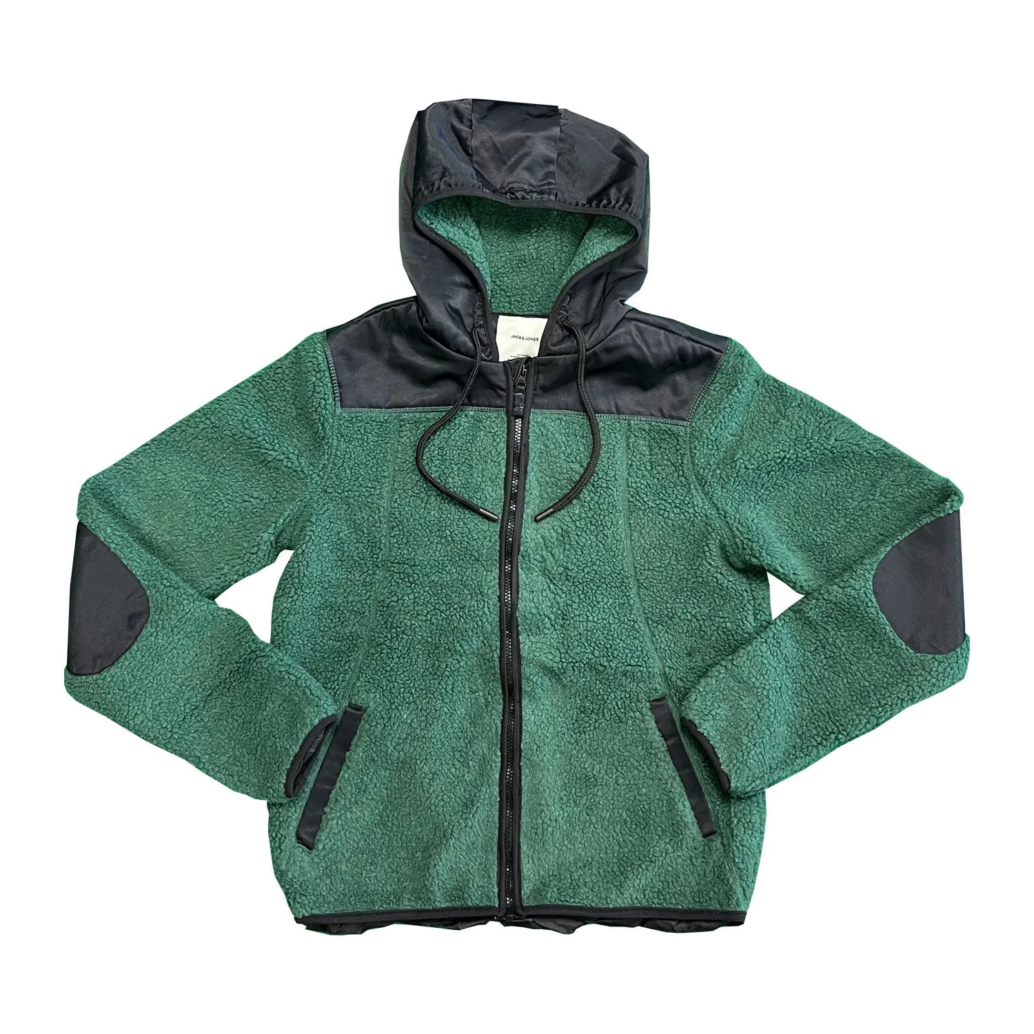 Jack & Jones Men's Green Jacket Authentic Sherpa Teddy Fleece (S03)