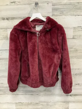 Jacket Faux Fur & Sherpa By Clothes Mentor In Red, Size: M