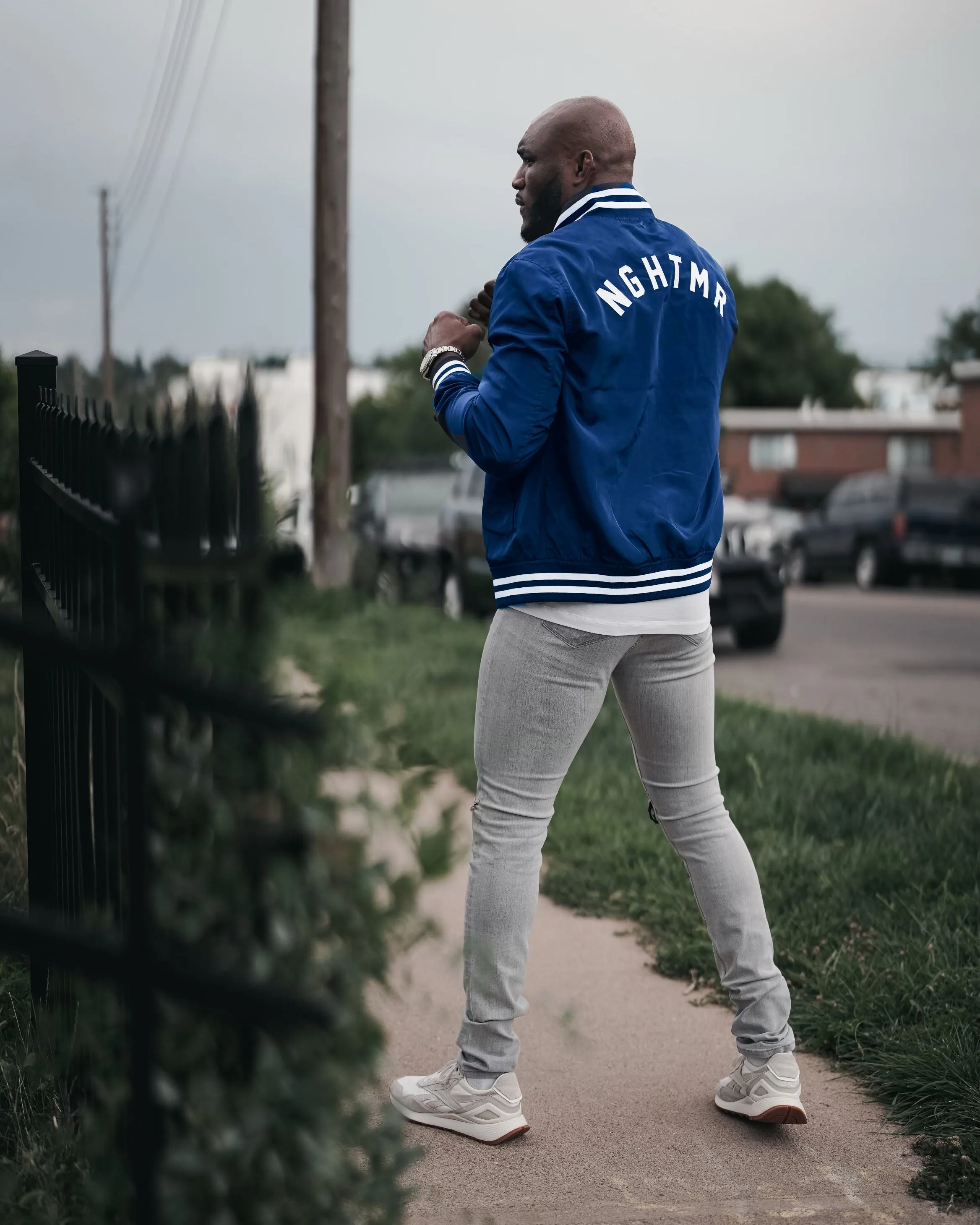 Kamaru Usman - NGHTMR Bomber Jacket - Deep Royale