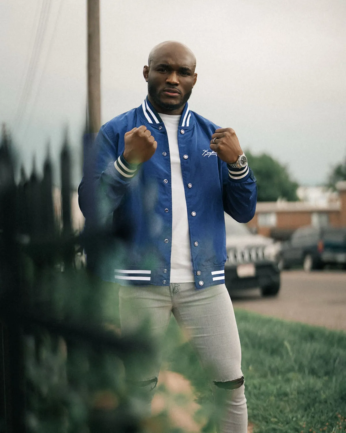 Kamaru Usman - NGHTMR Bomber Jacket - Deep Royale