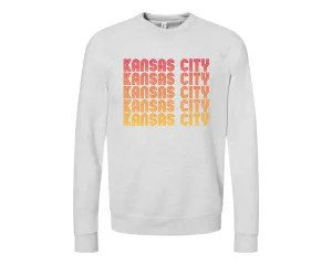 Kansas City Fade -- BELLA CANVAS® - Sponge Fleece Raglan Crewneck Sweatshirt