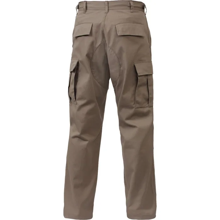 Khaki - Military BDU Pants - Cotton Ripstop