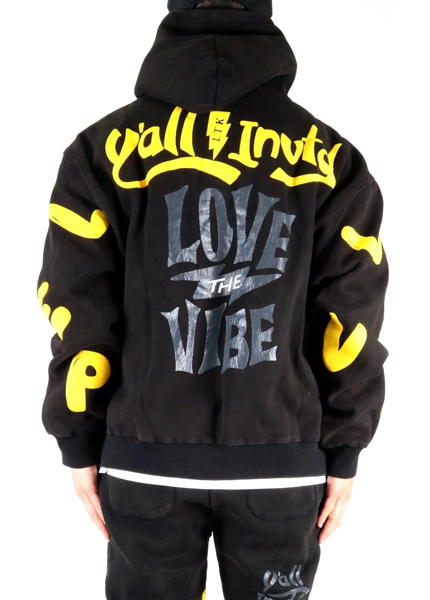 KLEEP Love The Vibe Heavyweight Brushed Graphic Pullover Hoodie